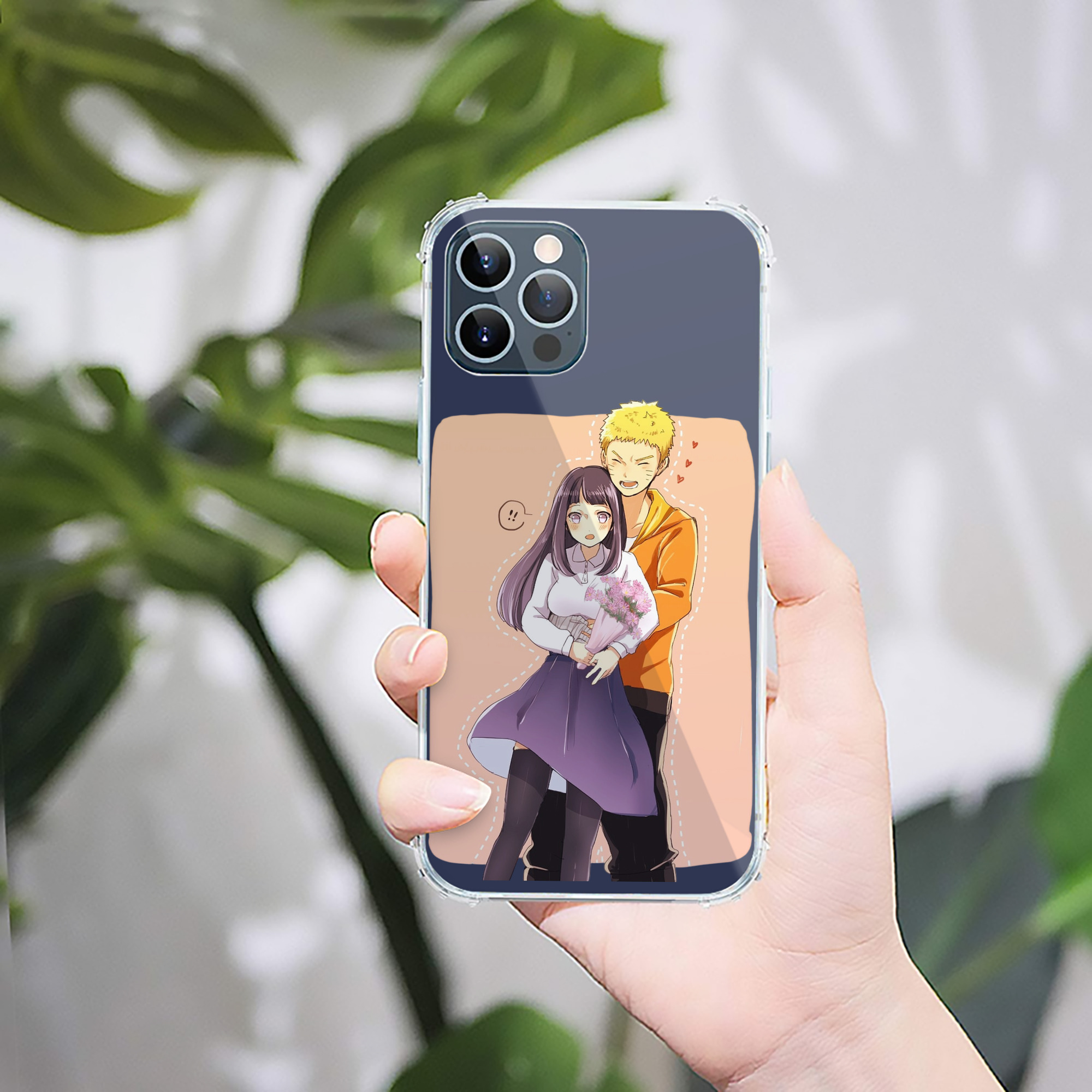 （画像用） NARUTO -ナルト- 日向ヒナタ Hyūga Hinata 【iPhone 12シリーズ対応】透明スマホケース（クリアソフトケース）